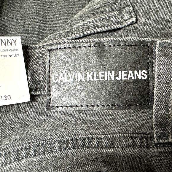 Calvin Klein Jeans Skinny Leg NWT Light Black Men Size 38x30 Classic Comfy Jeans - Picture 14 of 15